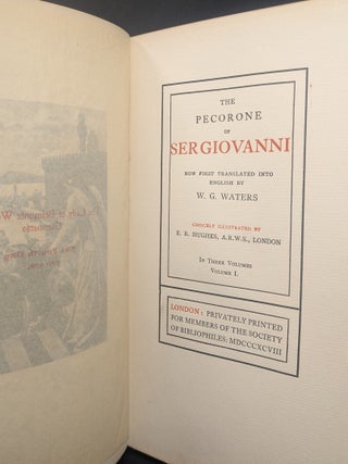 The Facetious Nights of Straparola, and The Pecorone of Ser Giovanni (7 Volumes (3/7)