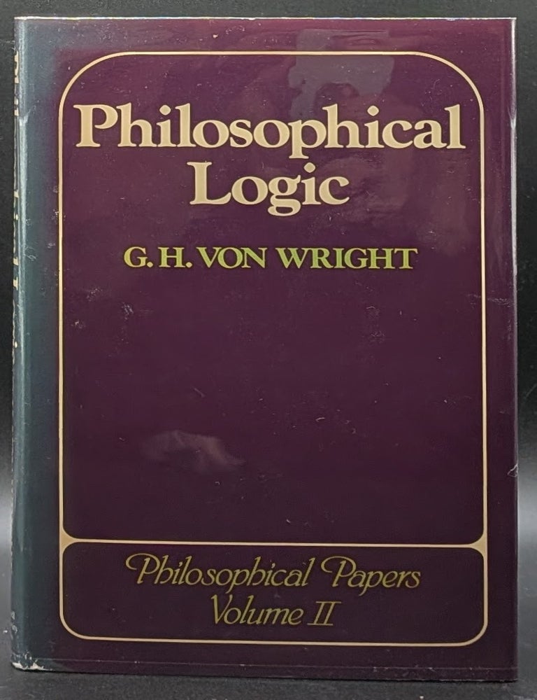 Item #007045 Philosophical Logic. G H. Von Wright.
