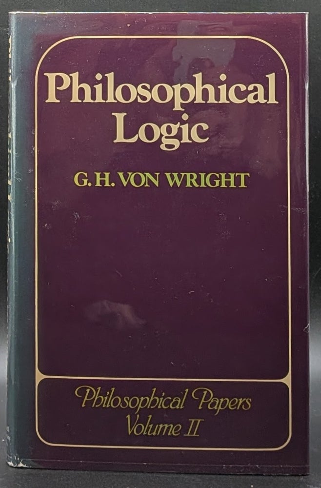 Item #007045 Philosophical Logic. G H. Von Wright.