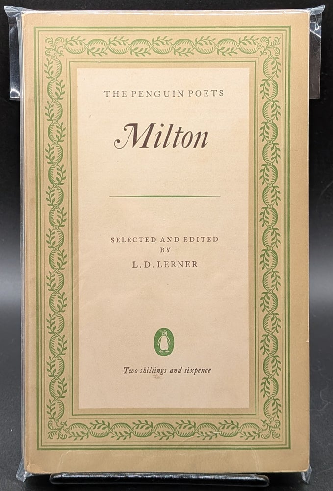 Item #007372 The Penguin Poets: Milton. John Milton | L. D. Lerner, edt.