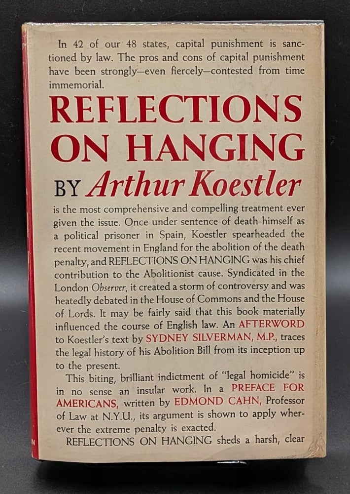 Item #009097 Reflections on Hanging. Arthur Koestler.