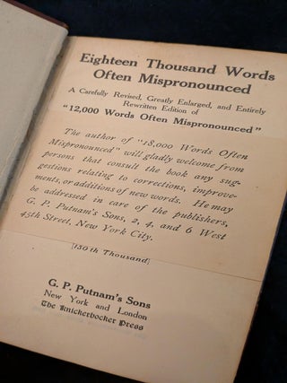 Eighteen Thousand Words Often Mispronounced (3/3)