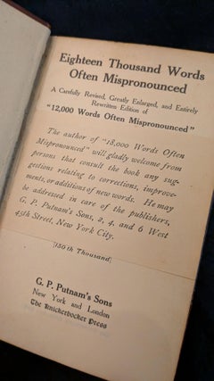 Eighteen Thousand Words Often Mispronounced (3/3)