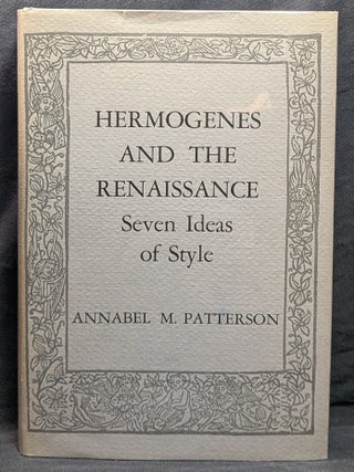 Item #5796 Hermogenes and the Renaissance. A M. Patterson